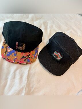 🏄🏽‍♂️ Lot 2 PLAYERO hat cap black NWOT SnapBack adjustable PR